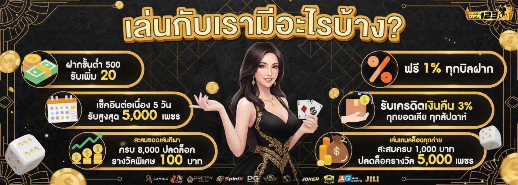 โชคดี 123 ทางเข้า